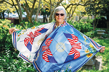 Maryland Gardener Creates Silk Scarf to Mark America’s 250th